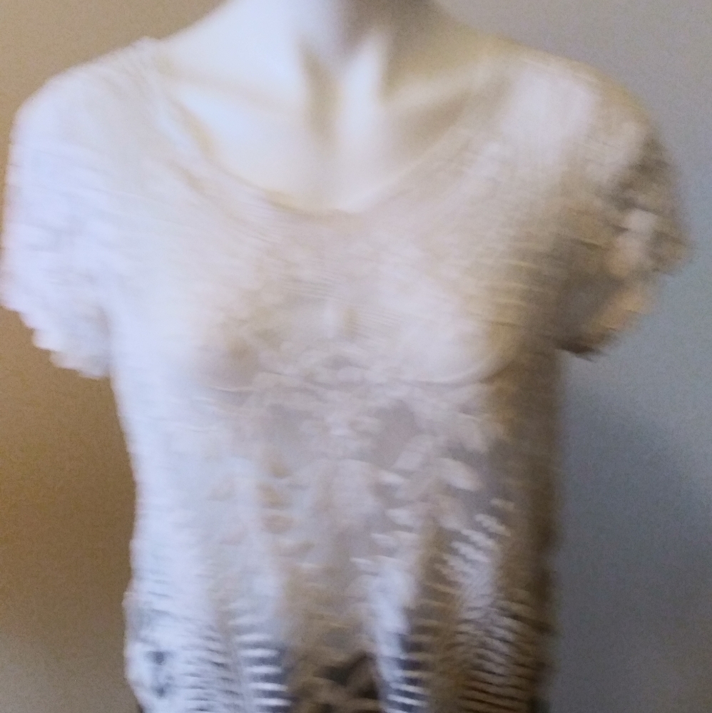 White lace shirt